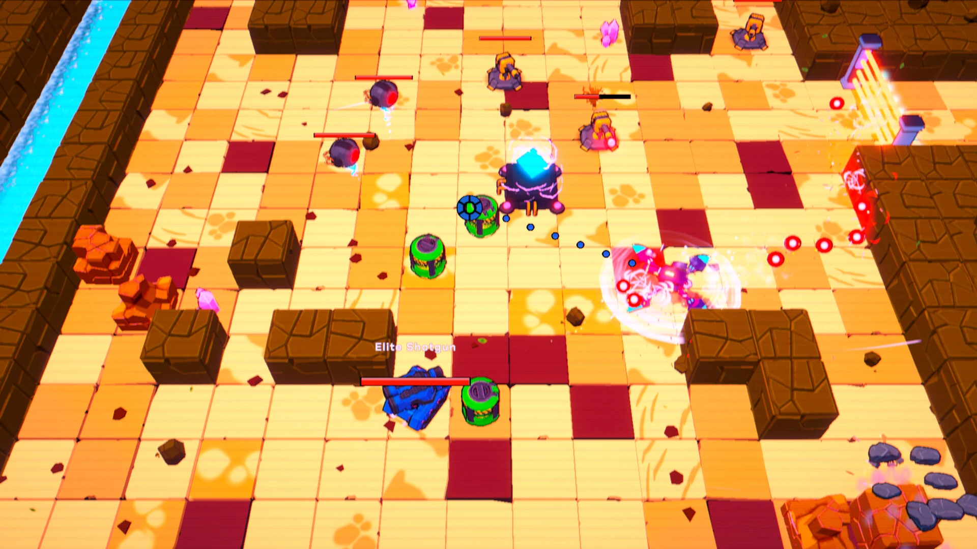 A procedurally generated dungeon branch with multiple paths.